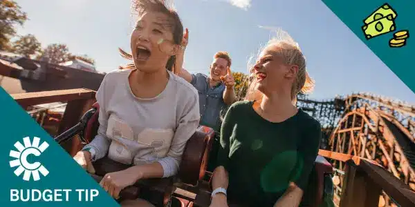 Women on rollercoaster