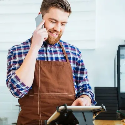 Employee on Phone