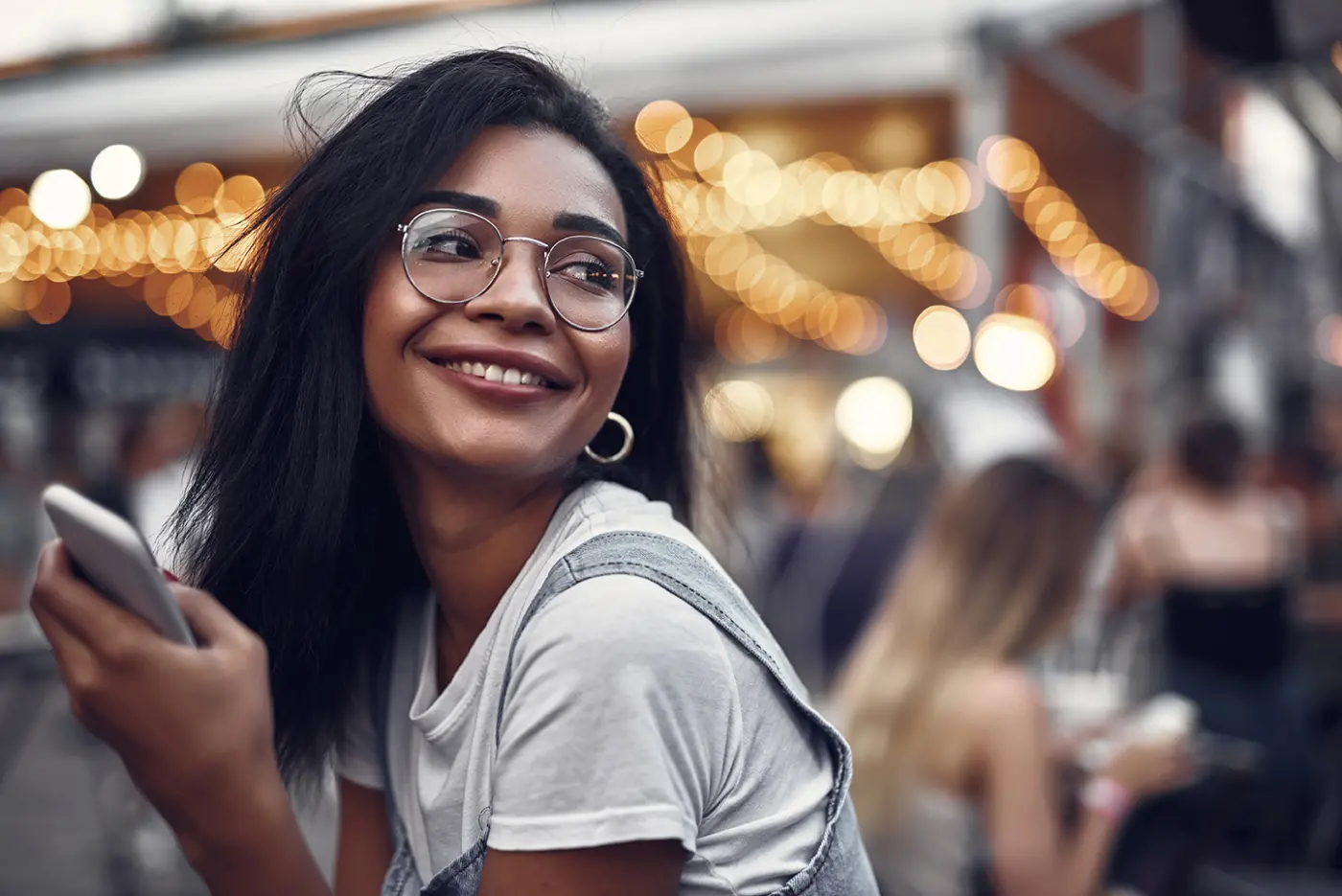 Woman smiling