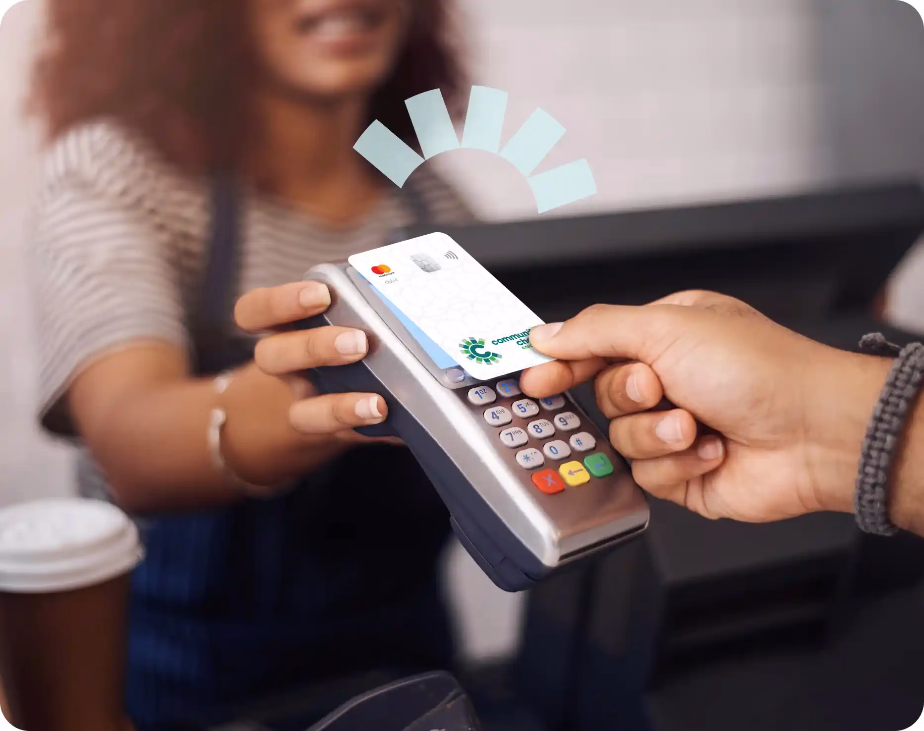 Someone purchases something at a POS with their business credit card from CCCU