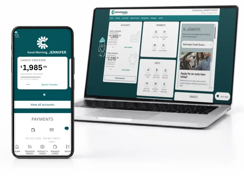 Digital online banking is easy with e-Banking from Community Choice Credit Union in Michigan.