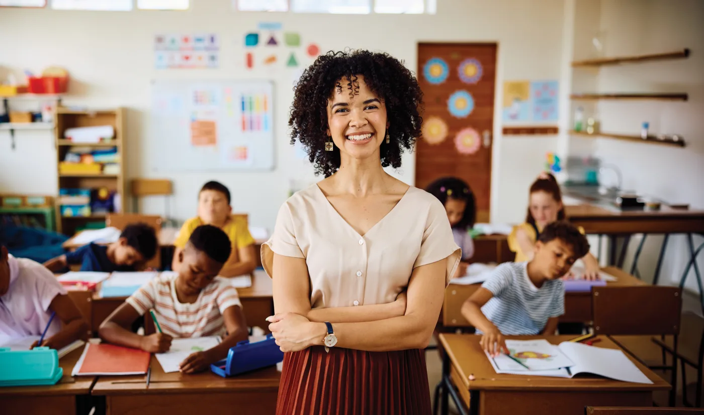 A teacher in her classroom - Cash for Classrooms - Teacher Grants - Community Choice Credit Union - Michigan